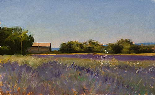daily painting titled Lavender Fields at Sault