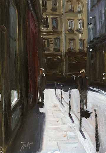 daily painting titled In the Marais
