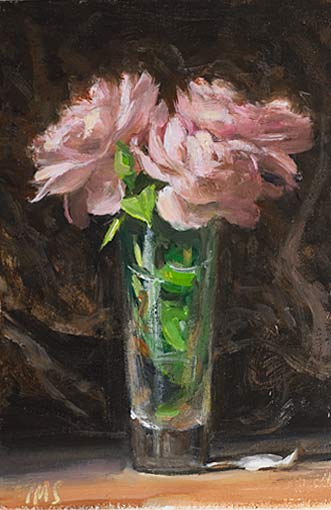 daily painting titled Roses in a Vase