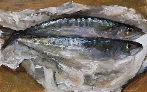 daily painting titled Two Fishes
