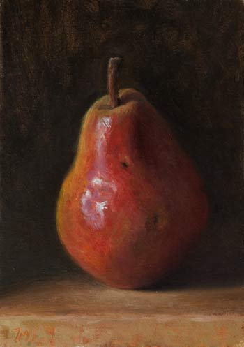 daily painting titled A Red Pear