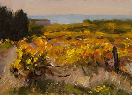 daily painting titled Old Vines in Autumn