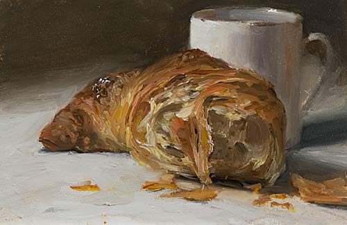 daily painting titled Croissant au Beurre