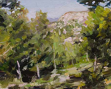 daily painting titled View from the Col de la Madeleine