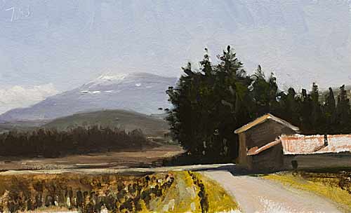 daily painting titled Mont Ventoux in Winter