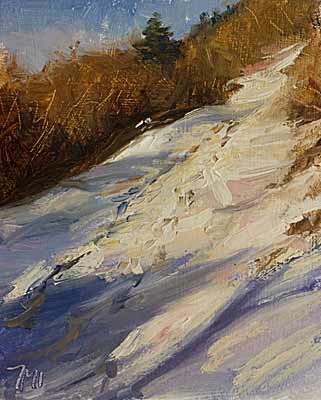 daily painting titled Track through snow