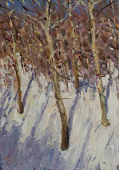 daily painting titled Trees in Snow