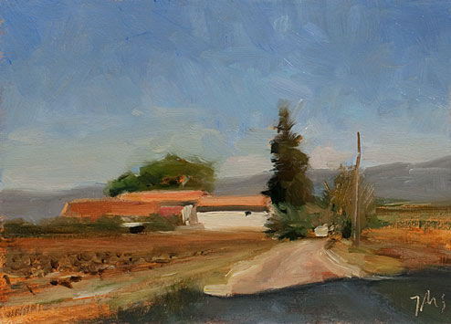 daily painting titled Route through Winter Vines