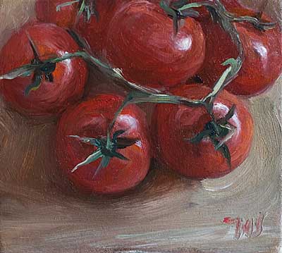 daily painting titled Tomatoes