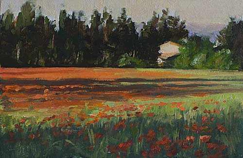 daily painting titled Evening near St. Remy-de-Provence