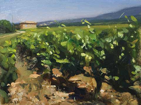 daily painting titled Morning vines