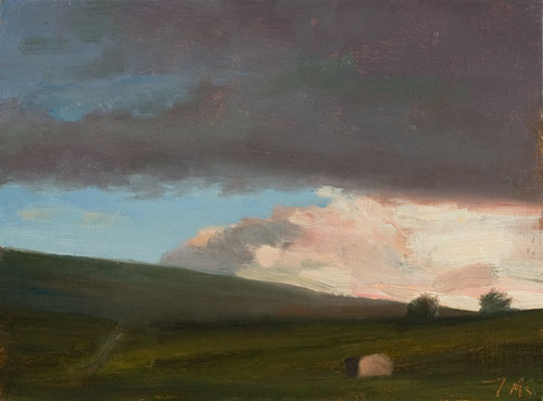 daily painting titled Evening Clouds