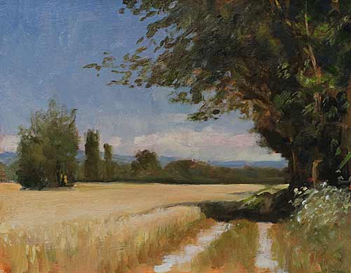 daily painting titled Wheatfields at Entraigues-sur-la Sorgue
