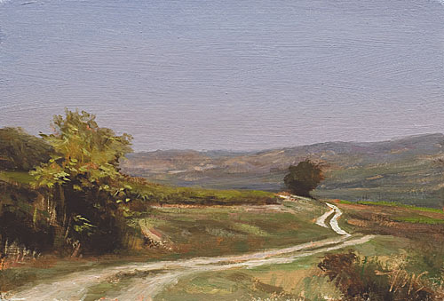 daily painting titled Old route to Crillon-le-Brave