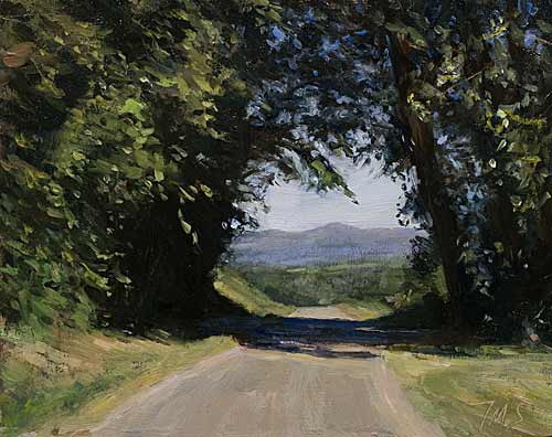 daily painting titled Old route to Vaison-la-Romaine