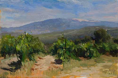 daily painting titled Mont Ventoux from Venasque