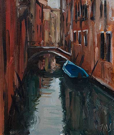 daily painting titled Venice in the rain
