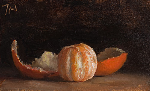 daily painting titled Clementine and peel