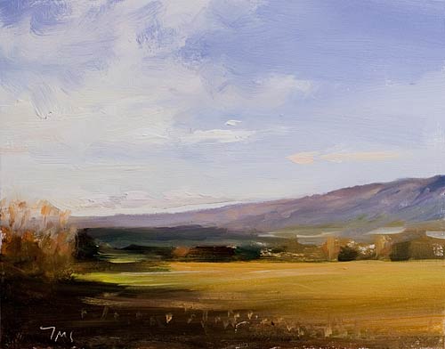 daily painting titled Winter sun, les Couguieux