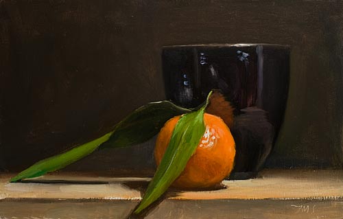 daily painting titled Clementine and bowl