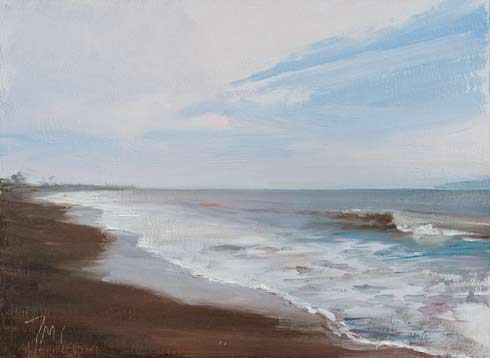 daily painting titled Deserted beach near Padangbai