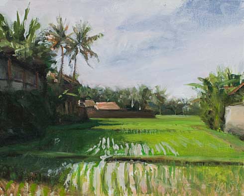 daily painting titled Morning north of Ubud