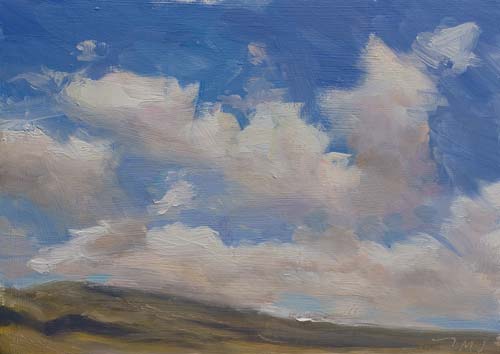 daily painting titled Clouds over the ventoux