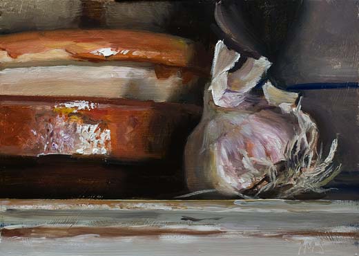 daily painting titled The ProvenÃ§ale cupboard