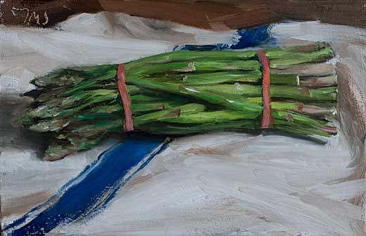 daily painting titled A bunch of asparagus