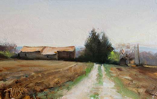 daily painting titled Morning near Bedoin