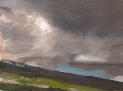 daily painting titled Clearing storm on the Ventoux