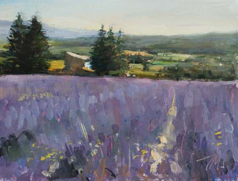 daily painting titled Morning in the valley of Sault