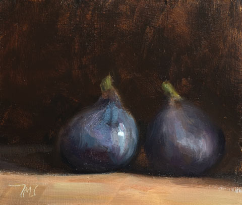 daily painting titled Two figs