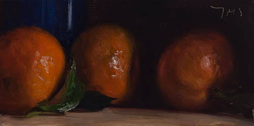 daily painting titled Three clementines