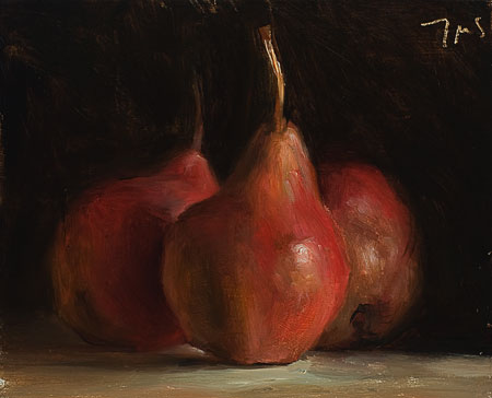 daily painting titled Three pears