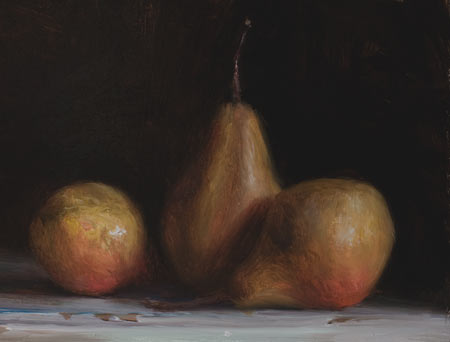 daily painting titled Three pears