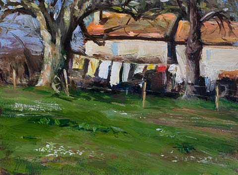 daily painting titled Farm at St. Remy de Provence