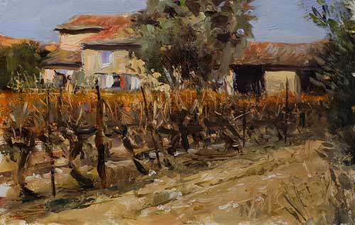daily painting titled Vieille ferme prÃ¨s de Mazan (Old farm near Mazan)