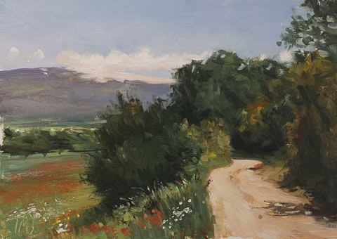 daily painting titled Mont Ventoux from St. Esteve