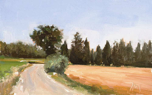 daily painting titled Route de Bedarrides