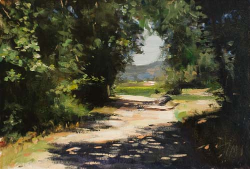 daily painting titled Summer road