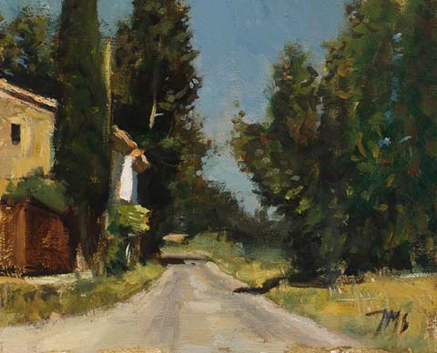 daily painting titled Chemin pres de Monteux