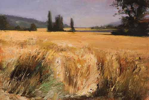 daily painting titled Summer wheatfields