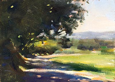 daily painting titled Shaded road