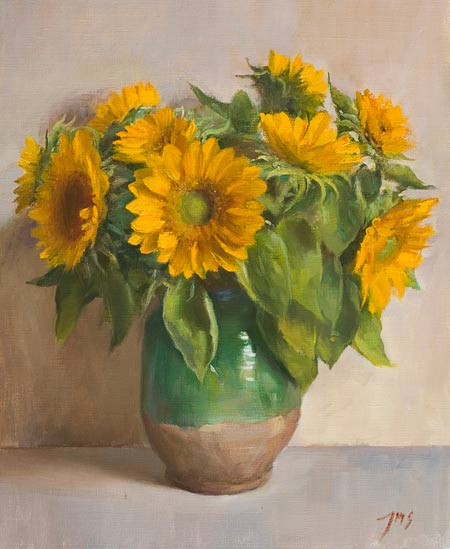 daily painting titled Sunflowers