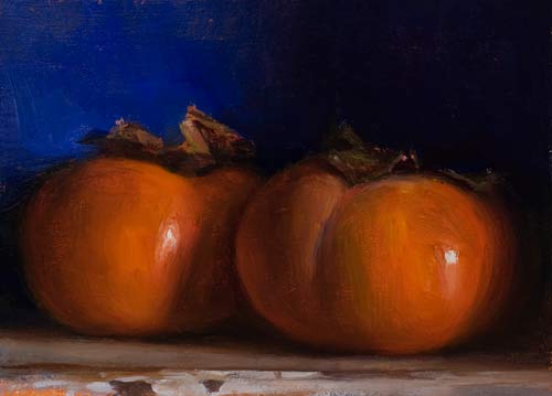 daily painting titled Two persimmons