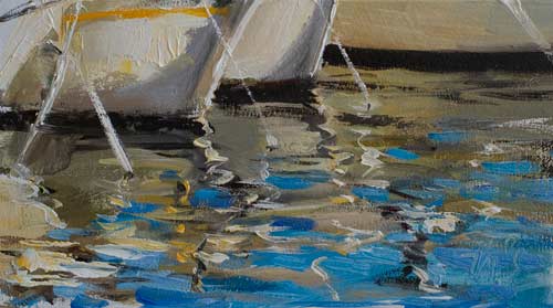 daily painting titled Winter reflections, Marseille