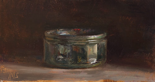 daily painting titled Turps jar