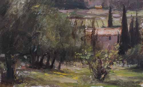 daily painting titled Olive grove, Modene