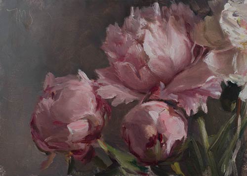 daily painting titled Peonies